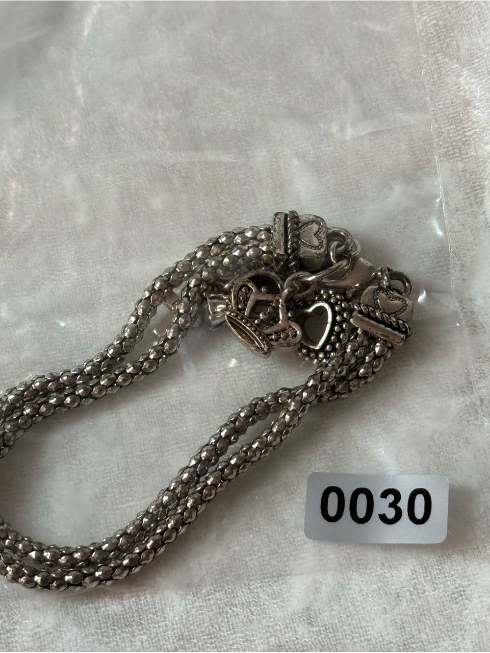 Daughter of the King Silver-Tone Heart, Crown & Cross Charm Bracelet Religious - Picture 4 of 4